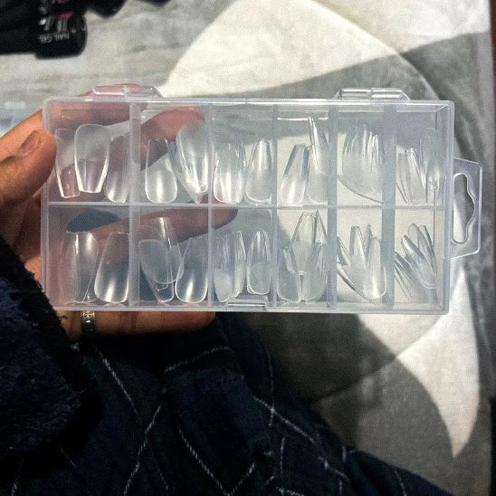 Coffret de capsules faux ongles coffin en plusieurs tailles