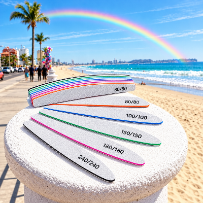 pack 10 mix limes à ongle sur plage
